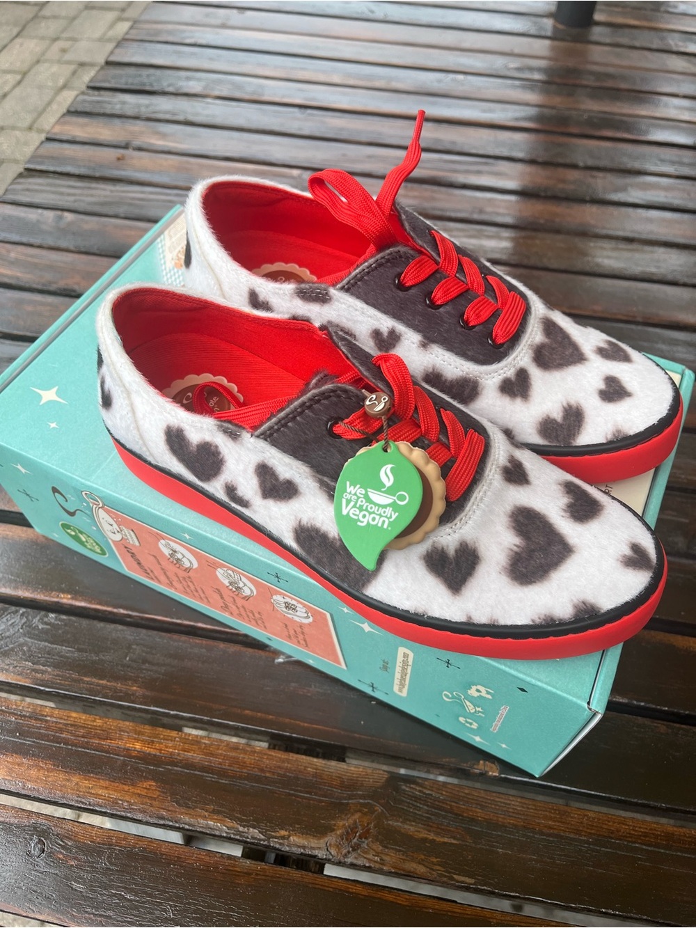 Brand new with tags in box Hot Chocolate design polka pup love sneakers - Picture 11 of 13